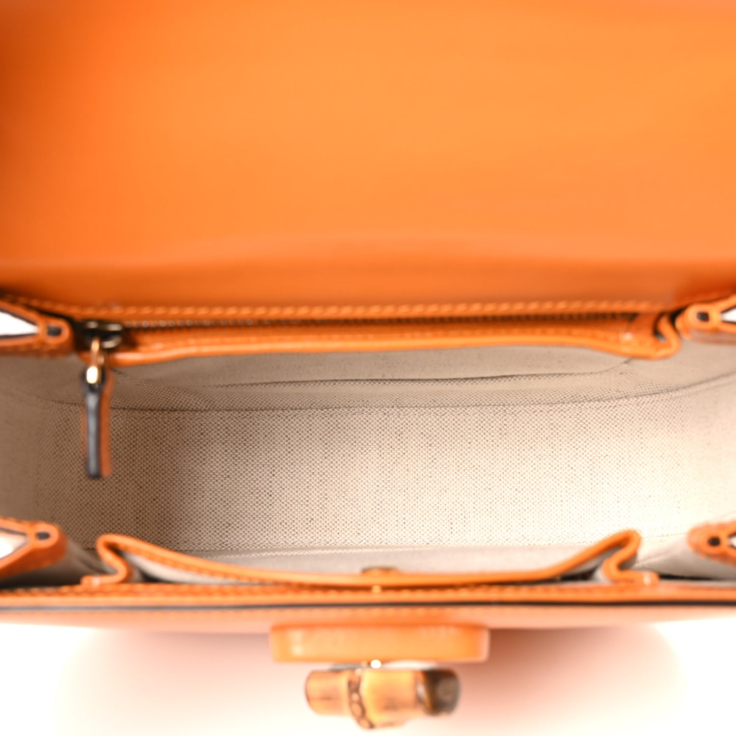 Boarded Dyana Lux Calfskin Web Small Bamboo 1947 Top Handle Bag Marigold Yellow