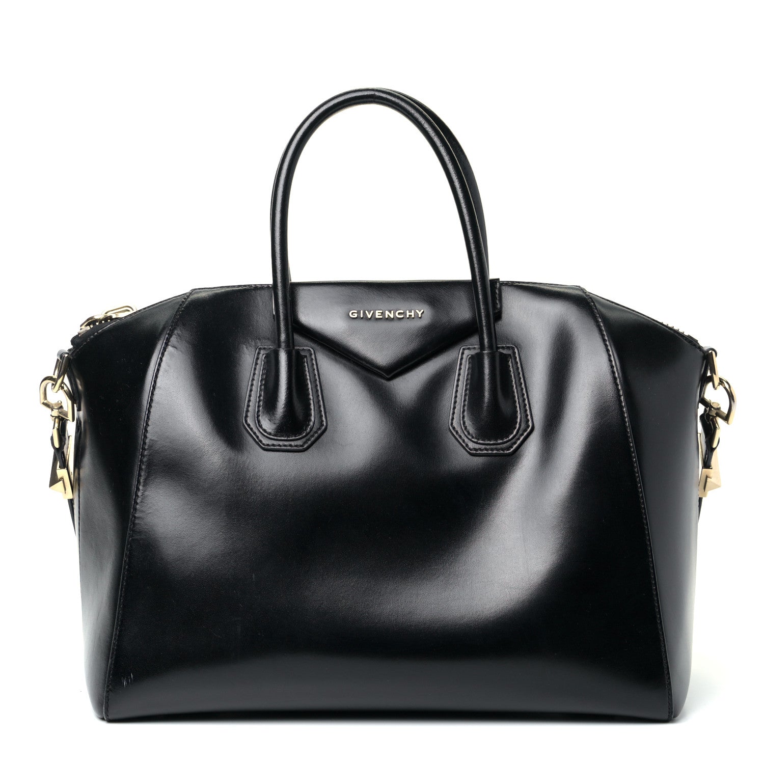Givenchy Shiny Lord Calfskin Medium Antigona Black 1 of 5