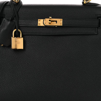 Hermes Togo Kelly Retourne 25 Black 7 of 12