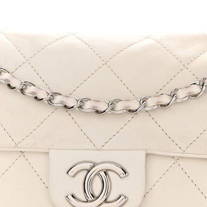 Chanel Calfskin Quilted VIP Flap White Black 13 of 21