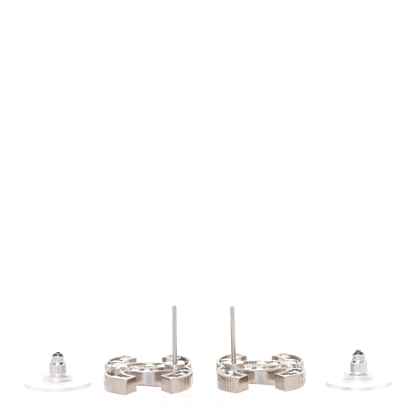 Crystal CC Earrings Silver