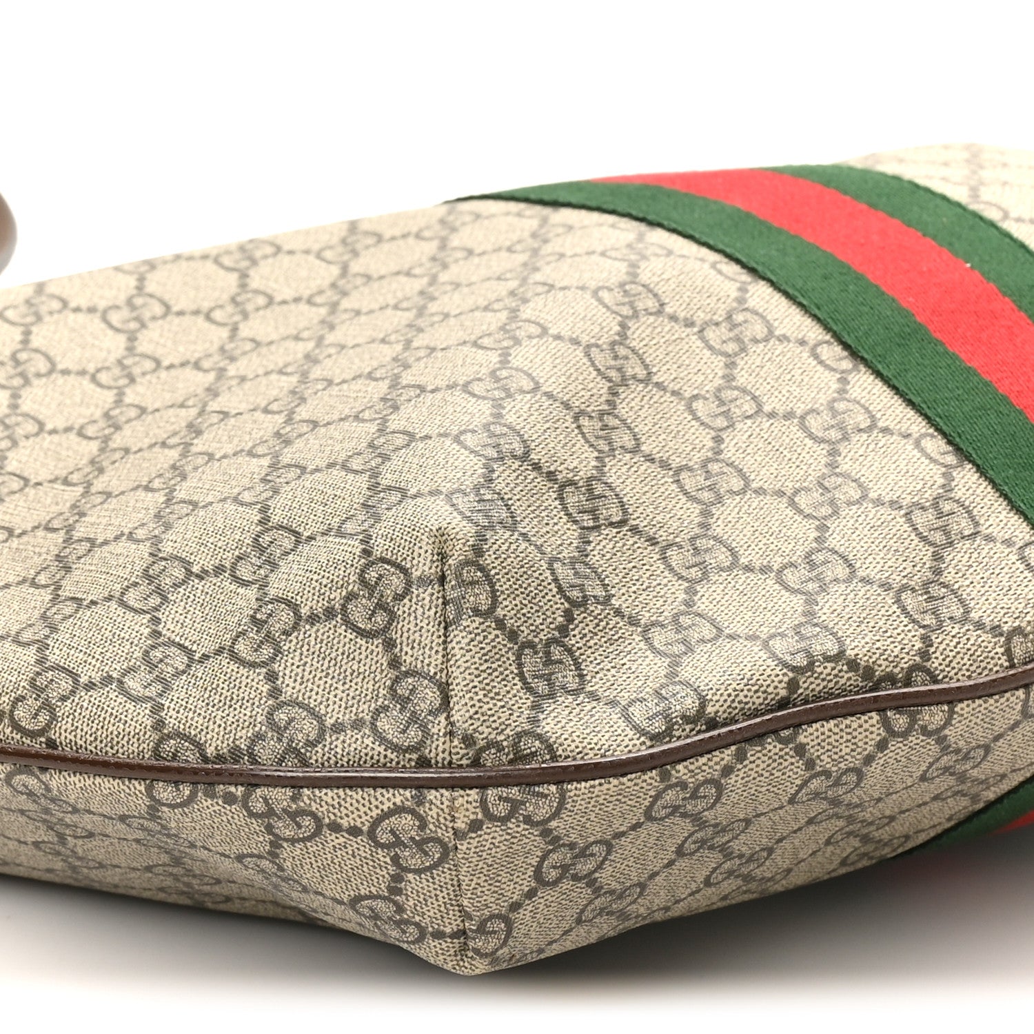 Gucci GG Supreme Monogram Web Ophidia Half Moon Hobo Brown 9 of 10