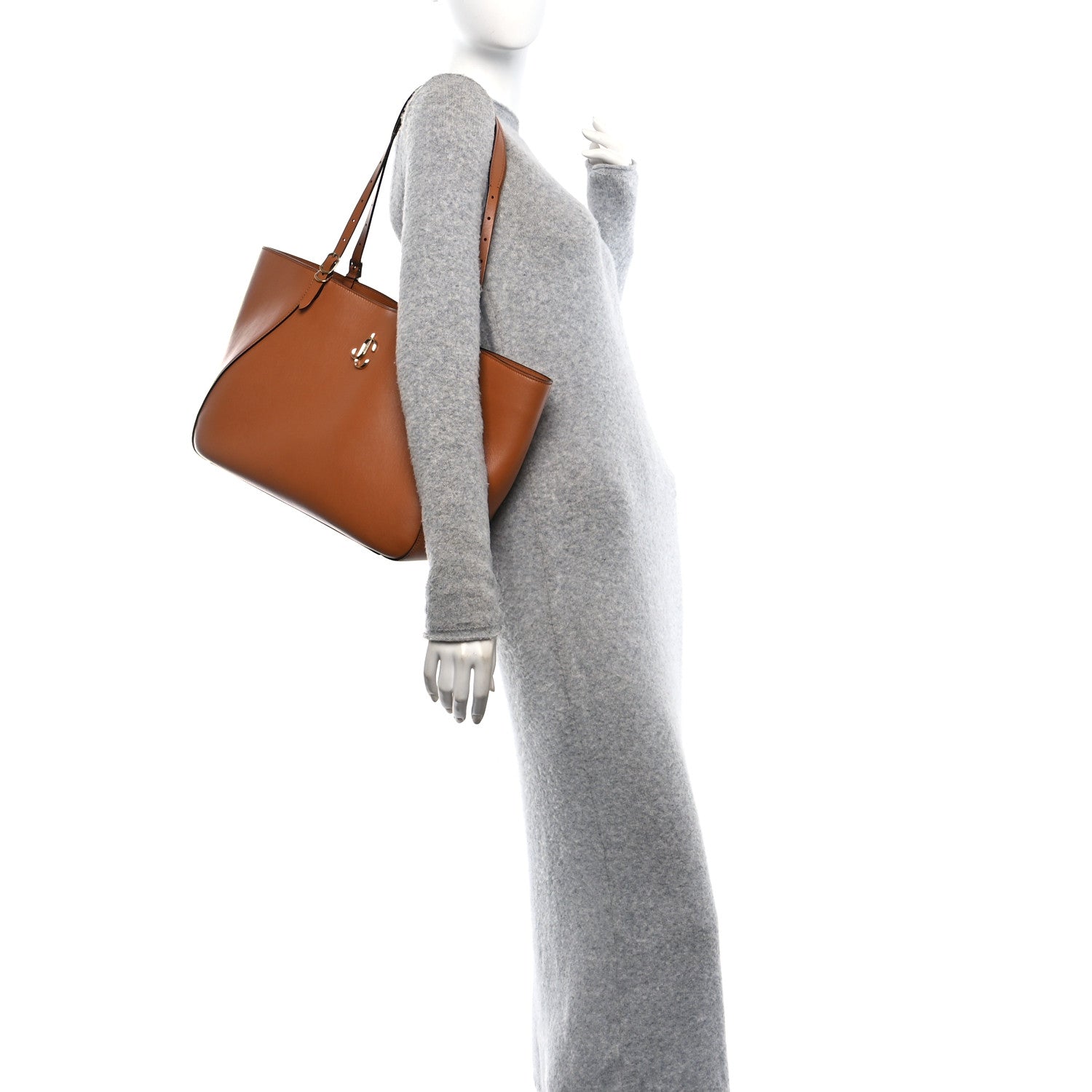 Jimmy Choo Calfskin Varenne E/W Tote Bag Tan 2 of 11