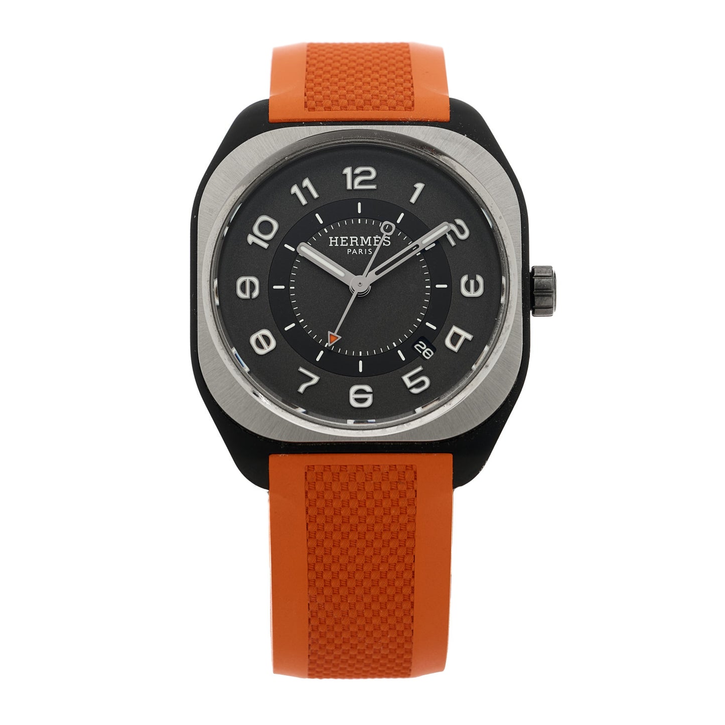 DLC Coated Titanium Rubber 39mm H08 Automatic Watch Orange