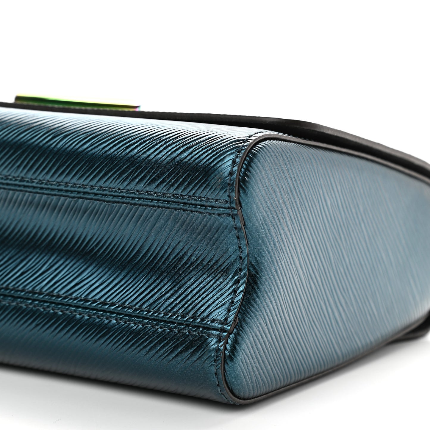 Epi Twist Scarabeo Shoulder Bag MM Blue Boreale