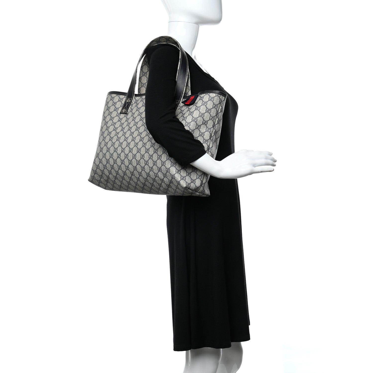 Gucci GG Plus Monogram Medium Signature Web Loop Tote Navy 2 of 9