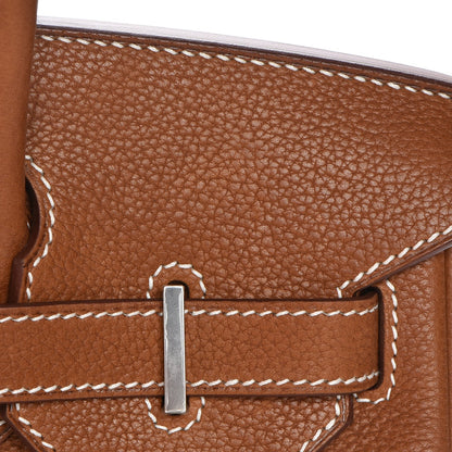 Hermes Natural Barenia Faubourg Birkin 30 Fauve 25 of 33