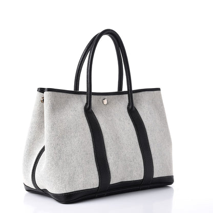 Hermes Buffle Skipper Toile Garden Party 36 MM Tote Black 3 of 7