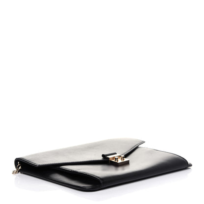 Christian Dior Calfskin Envelope Chain Clutch Black 4 of 12