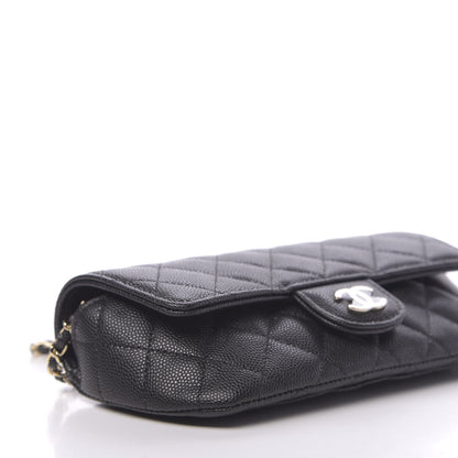 Chanel Caviar Quilted Glasses Case With Chain Black 9 of 12