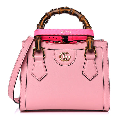 Gucci Wonka Grain Calfskin Mini Diana Tote Bag Wild Rose Fuxia Fluo 1 of 13
