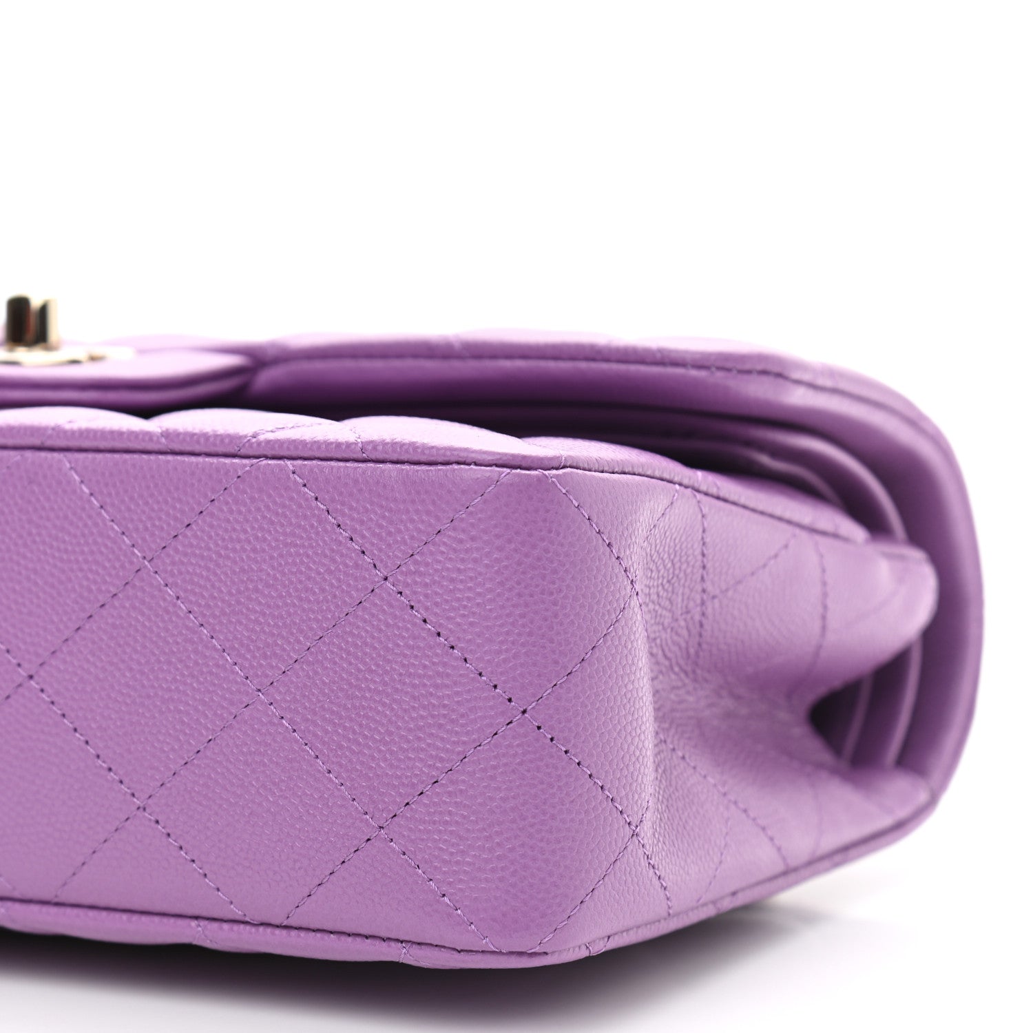 Chanel Caviar Quilted Small Double Flap Purple 10 of 11