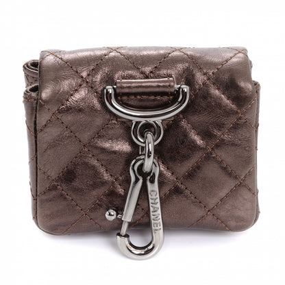 Chanel Calfskin Quilted Mini Reissue Pouch Bag Charm Keychain Bronze 3 of 6