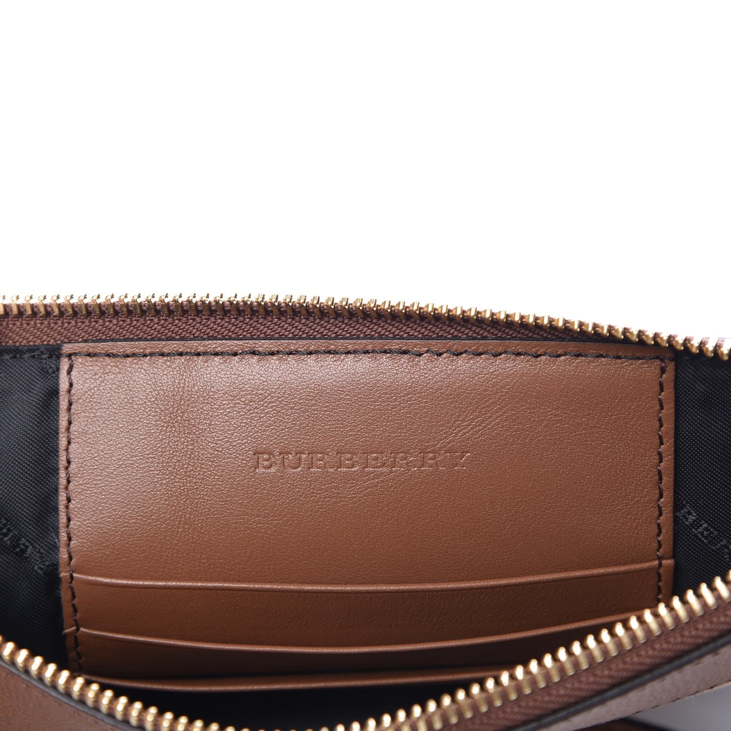 Burberry House Check Derby Peyton Crossbody Clutch Bag Tan 8 of 10