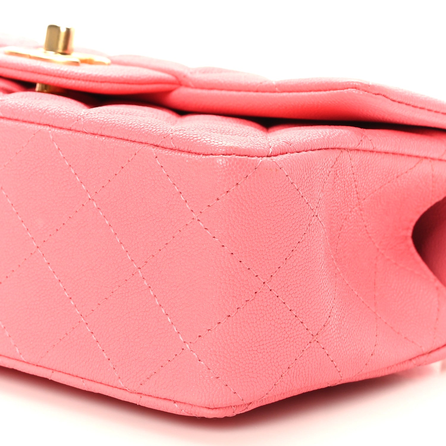 Chanel Caviar Quilted Mini Top Handle Rectangular Flap Pink 9 of 9