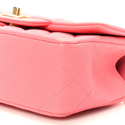 Chanel Caviar Quilted Mini Top Handle Rectangular Flap Pink 9 of 9