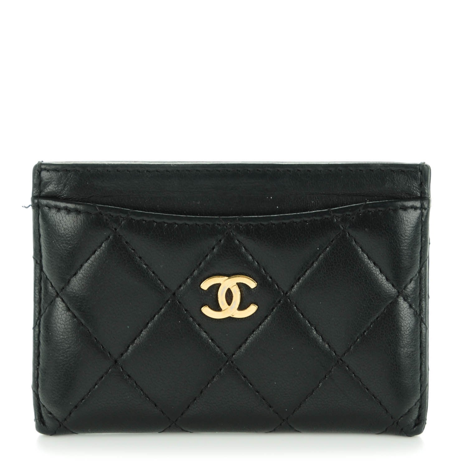 Chanel Lambskin Quilted Card Holder Black 1 of 8