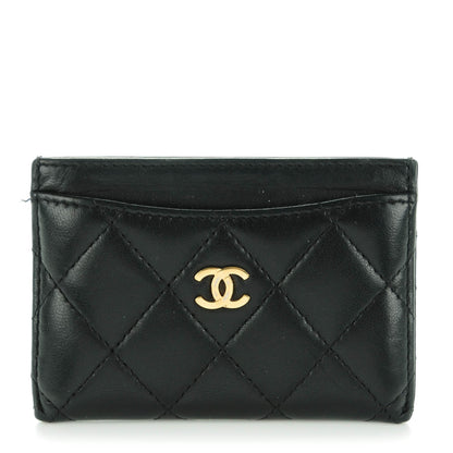 Chanel Lambskin Quilted Card Holder Black 1 of 8