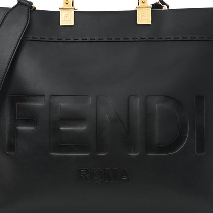 Fendi Vitello King Plexiglass Medium Fendi Sunshine Shopper Tote Black 8 of 10