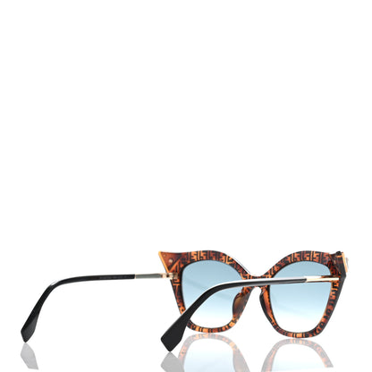 Fendi Acetate Metal FF Cat Eye Iridia Sunglasses FF 0357/S Havana 4 of 6