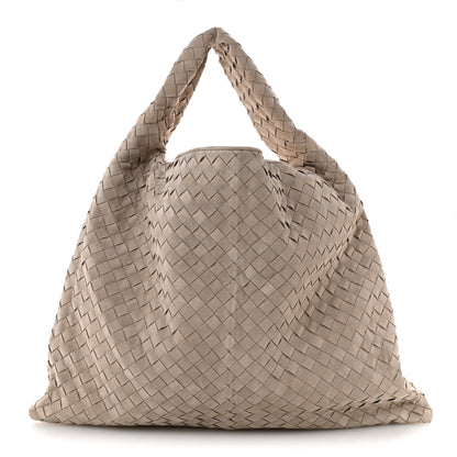 Bottega Veneta Suede Intrecciato Large Hop Mastice 1 of 10