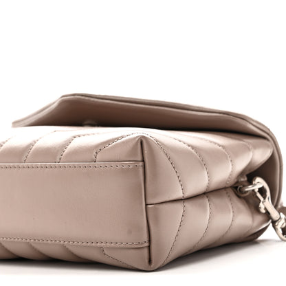 Saint Laurent Calfskin Y Quilted Monogram Toy Loulou Crossbody Bag Mink 11 of 12