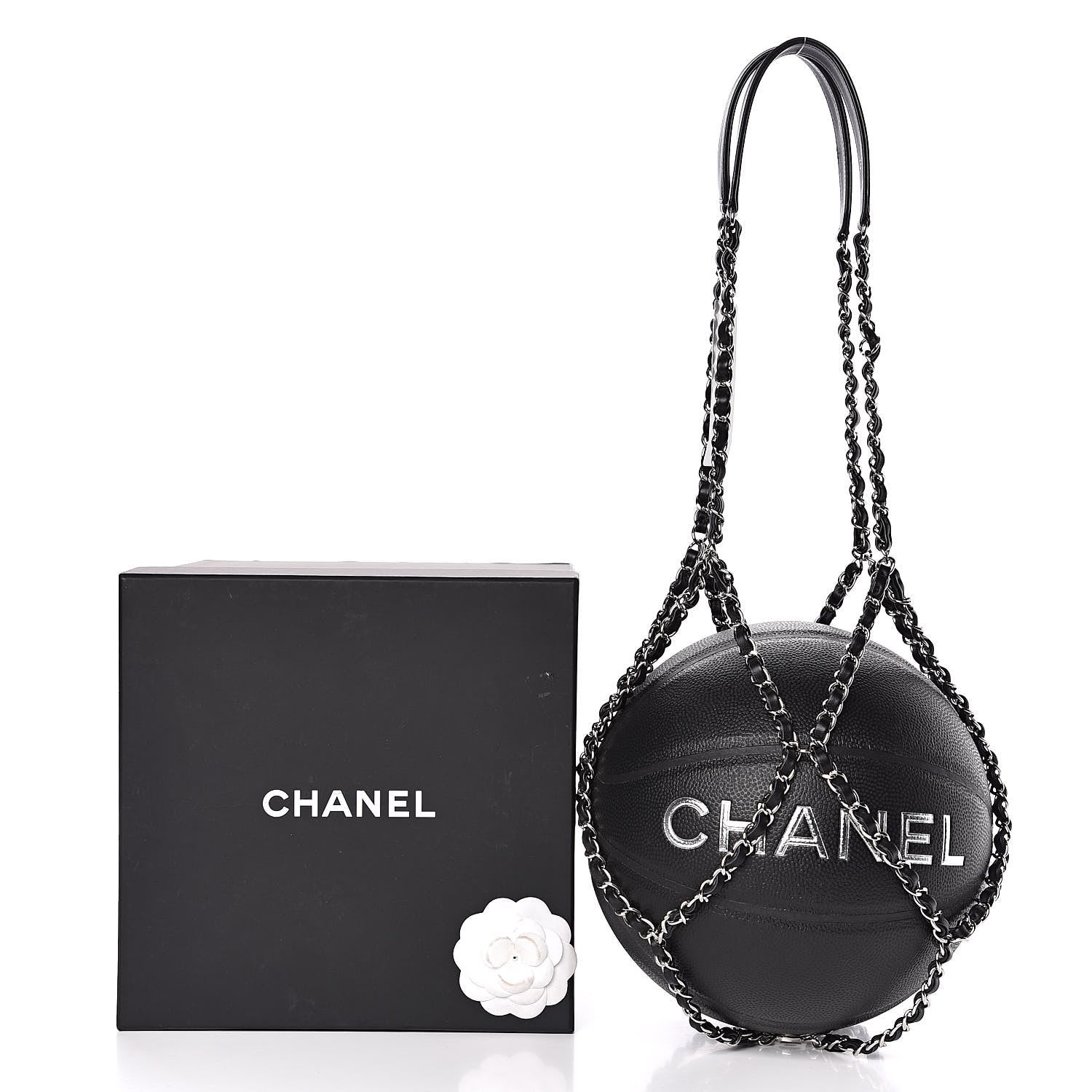 Chanel Lambskin Chain Net and Basketball Black 9 of 9