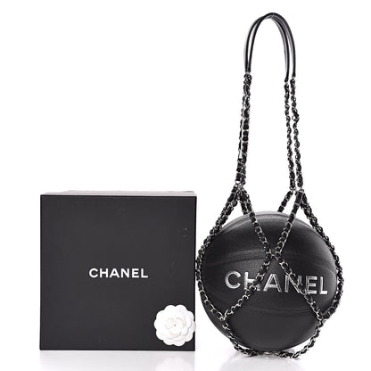 Chanel Lambskin Chain Net and Basketball Black 9 of 9