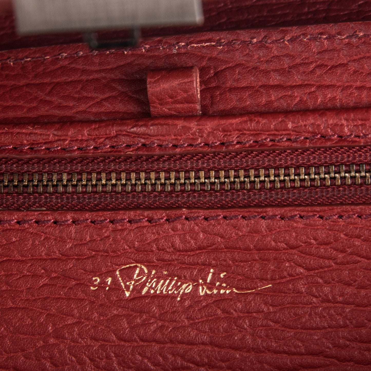 3.1 Textured Calfskin Medium Pashli Satchel Brick