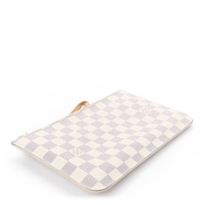 Louis Vuitton Damier Azur Neverfull MM GM Pochette Rose Ballerine 4 of 9