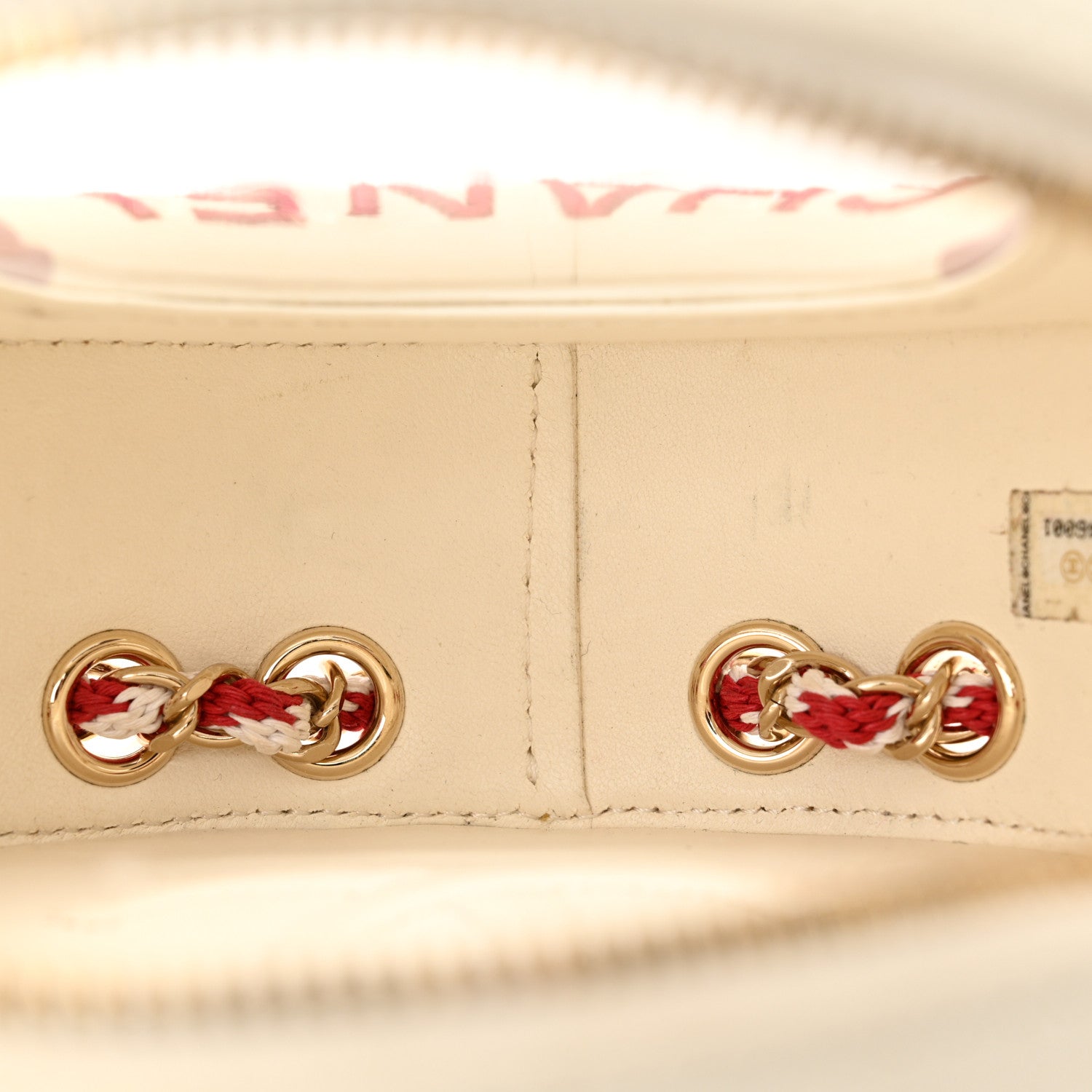 Chanel Lambskin Coco Lifesaver Round Bag Red White 14 of 17