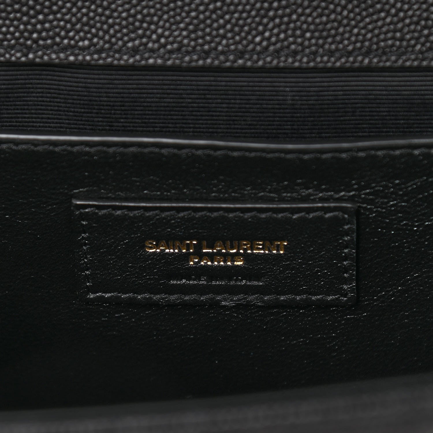 Saint Laurent Grain De Poudre Textured Mixed Matelasse Triquilt Medium Monogram Satchel Black 5 of 8
