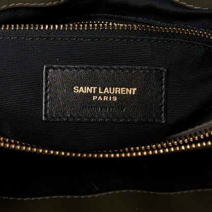 Saint Laurent Calfskin Y Quilted Monogram Medium Loulou Chain Satchel Soil Brown 7 of 11