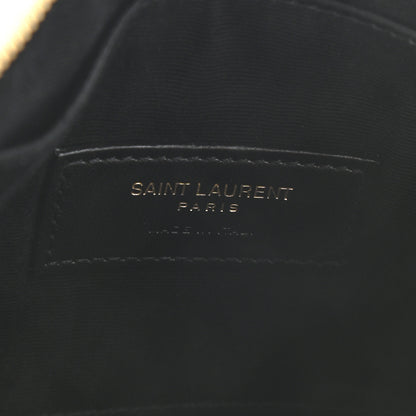 Saint Laurent Grain De Poudre Chevron Monogram Bill Pouch Crema Soft 6 of 7