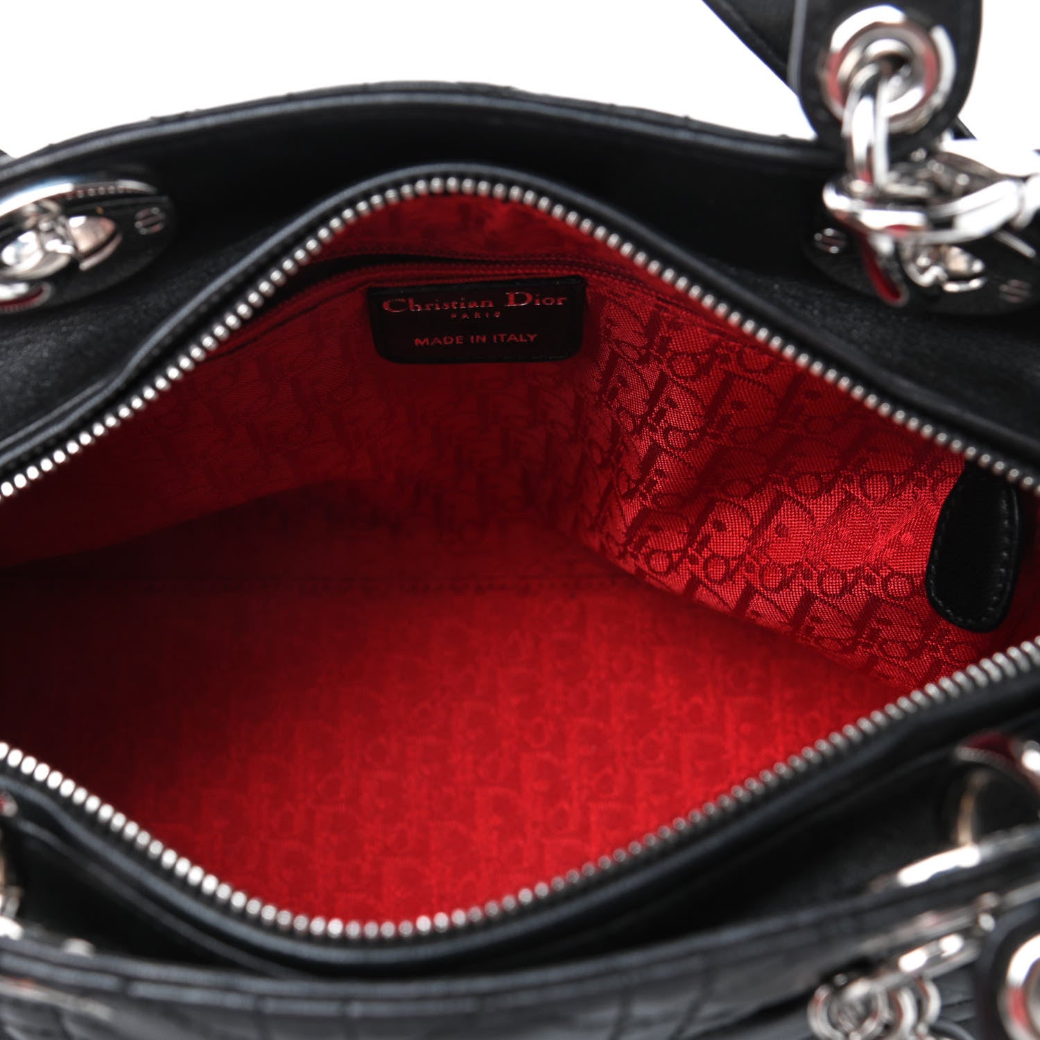 Christian Dior Lambskin Cannage Medium Lady Dior Black 4 of 4