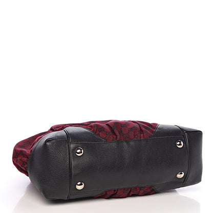 Gucci Monogram Full Moon Tote Red Black 4 of 11