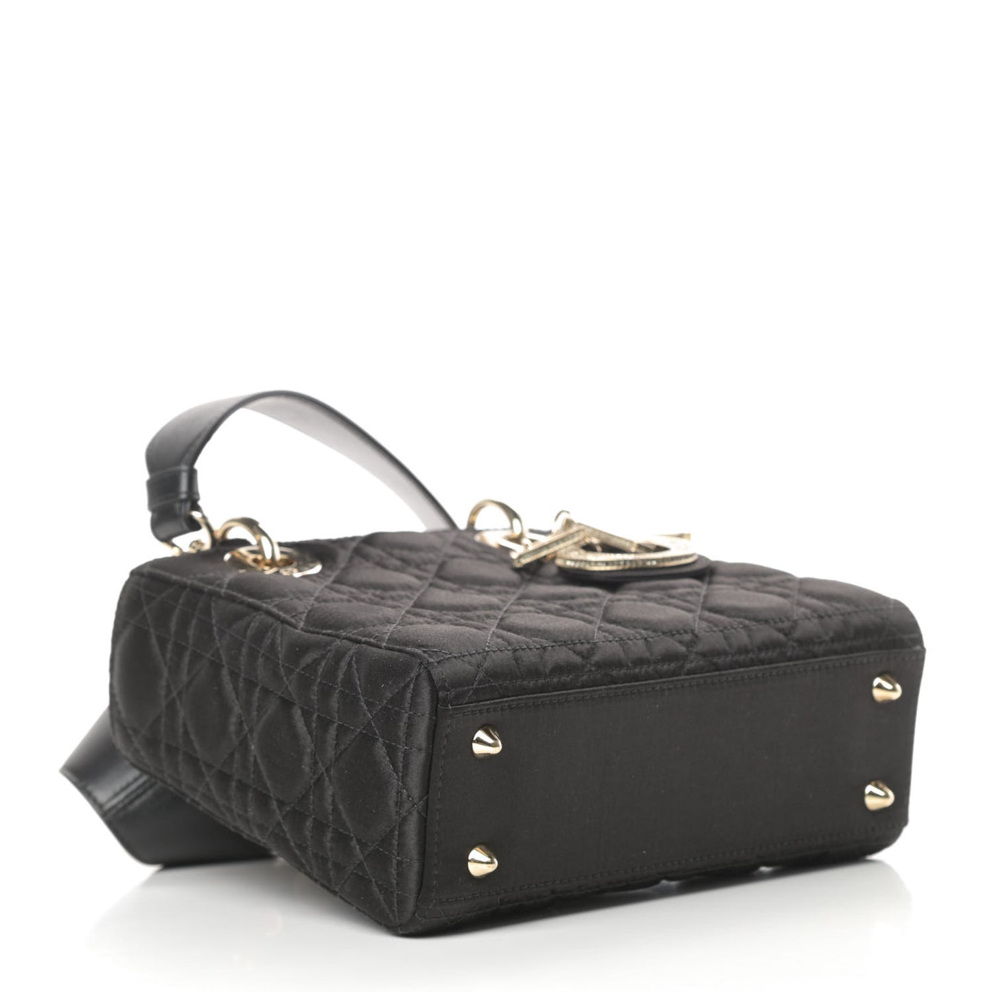 Satin Swarovski Crystal Cannage My ABC Lady Dior Black
