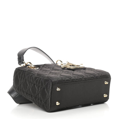 Christian Dior Satin Swarovski Crystal Cannage My ABC Lady Dior Black 4 of 11