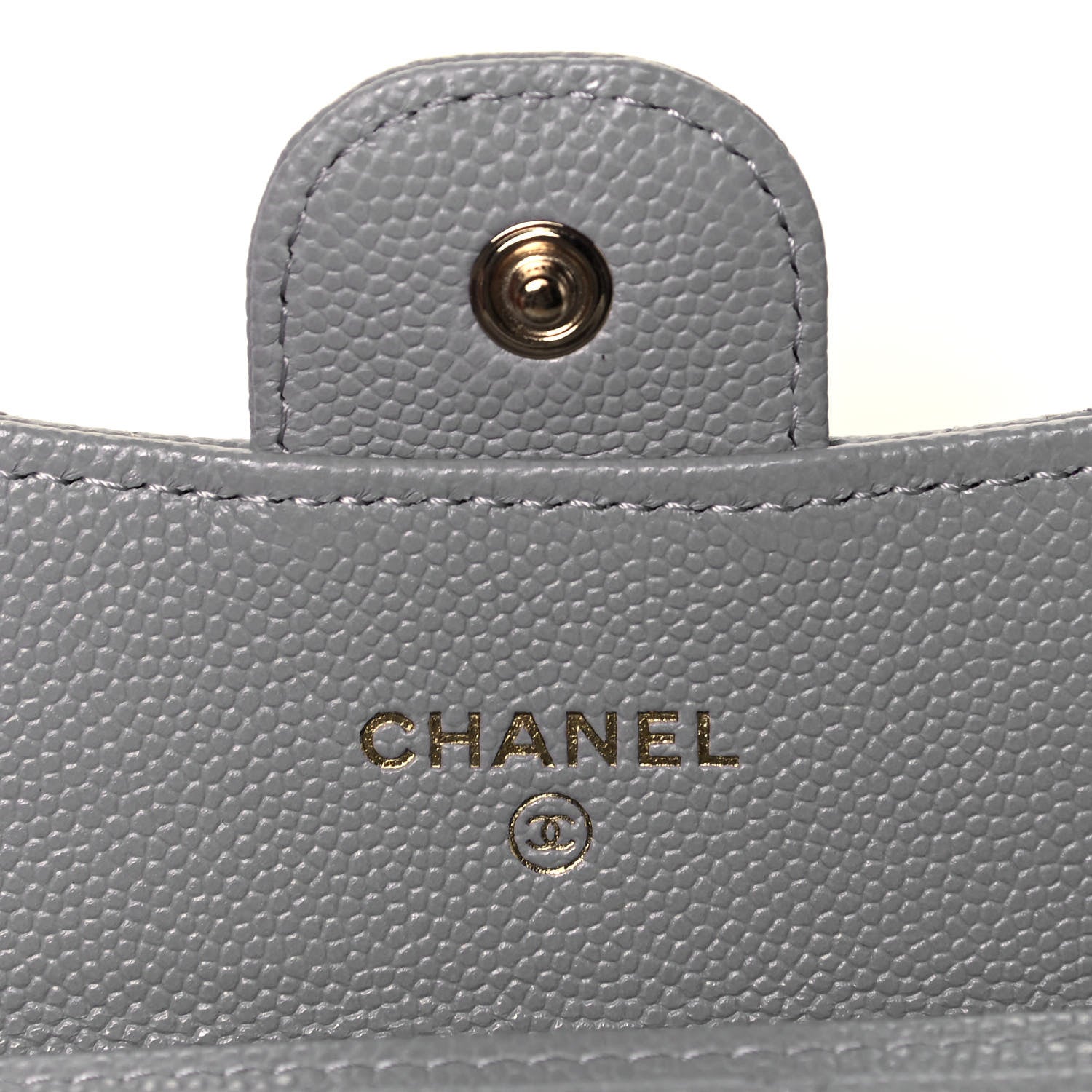 Chanel Caviar Quilted Flap Card Holder Wallet Grey 6 of 8