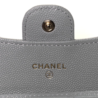 Chanel Caviar Quilted Flap Card Holder Wallet Grey 6 of 8