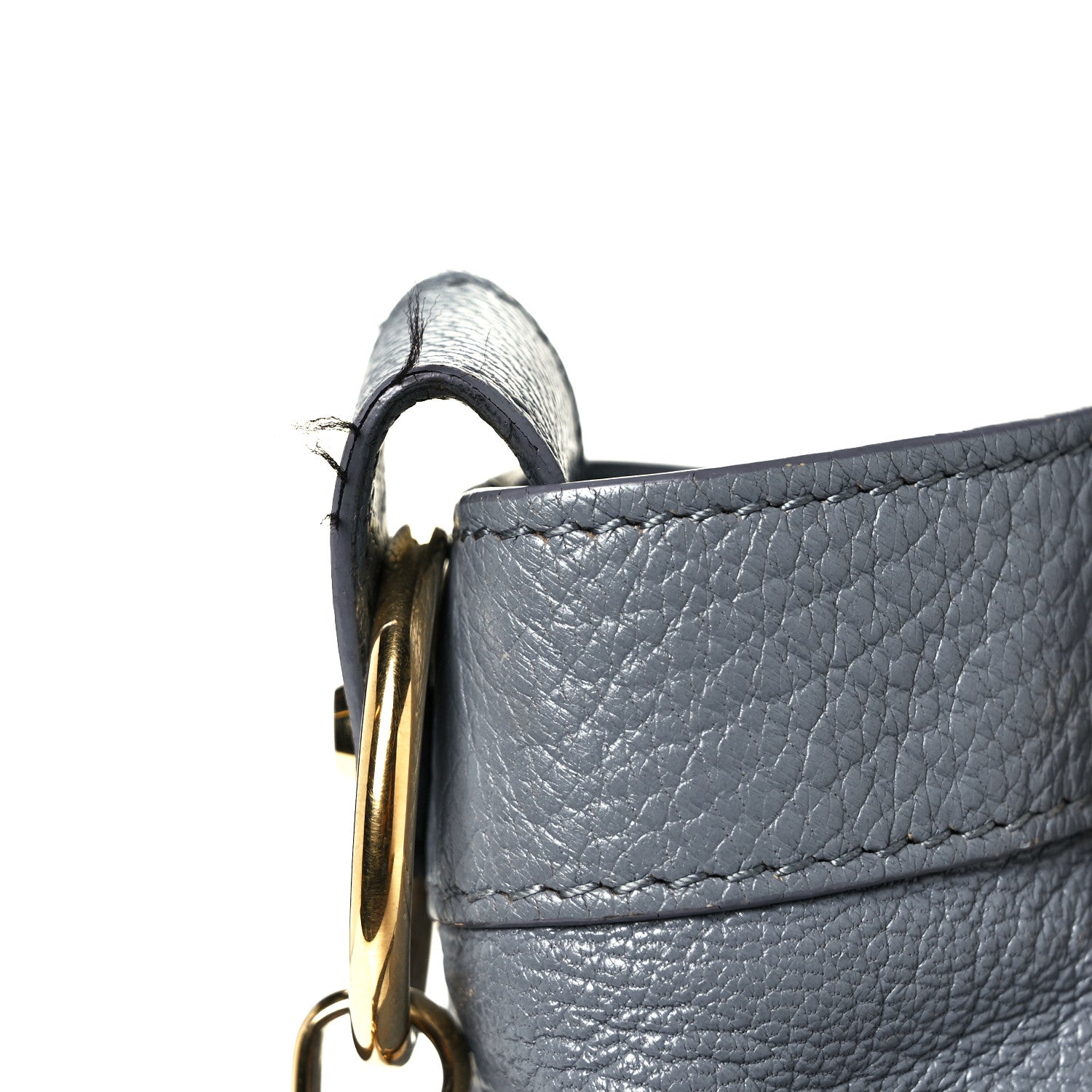 Balenciaga Chevre Gold Metallic Edge Hardware Town Bleu Acier 10 of 10