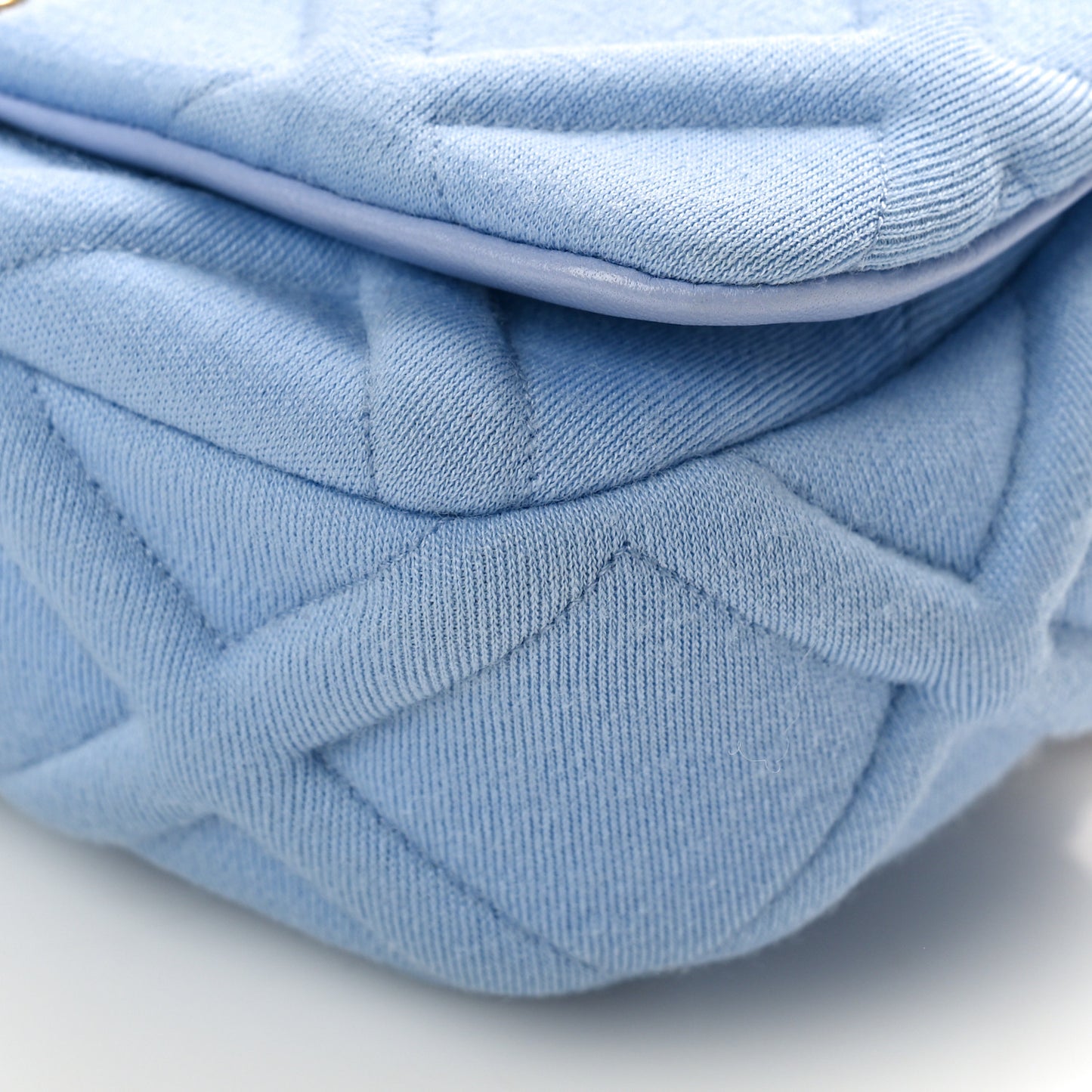 Jersey Quilted Chanel 19 Waist Bag Light Blue