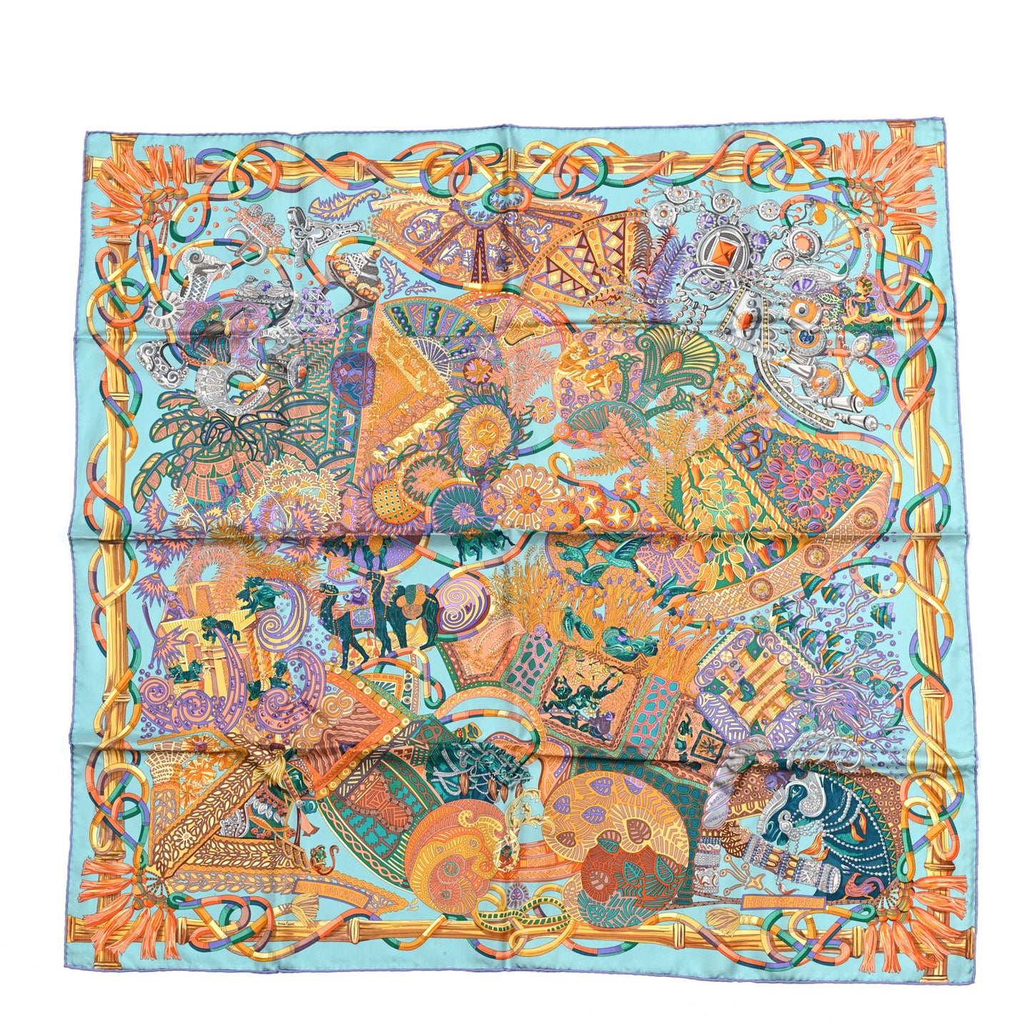 Silk Au Fil Du Carre Scarf 90