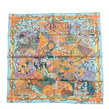 Hermes Silk Au Fil Du Carre Scarf 90 1 of 6