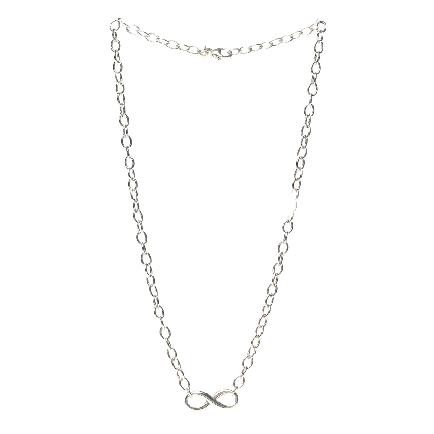 Sterling Silver Narrow Infinity Link Necklace
