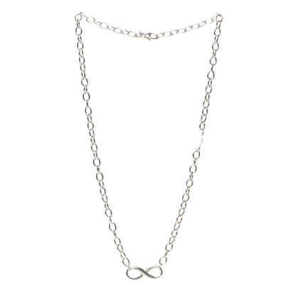 Tiffany Sterling Silver Narrow Infinity Link Necklace 3 of 5