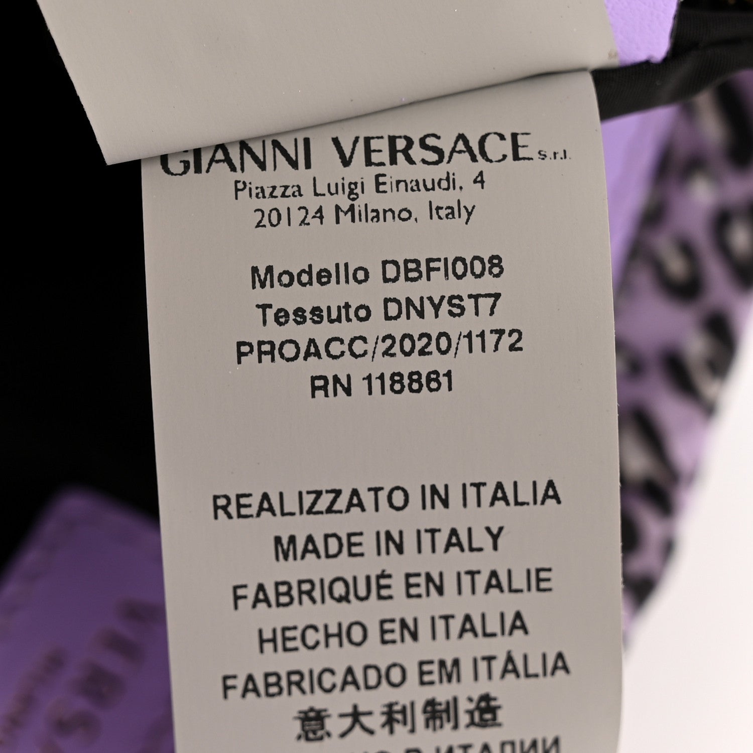 Versace Nylon Calfskin Barocco Mosaic Print Hobo Bag Jacaranda Multicolor 7 of 11