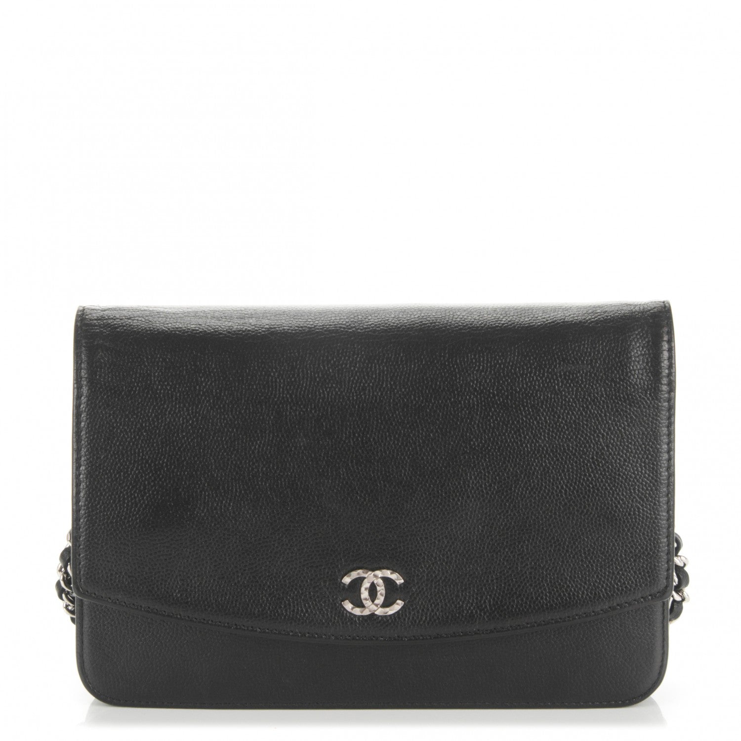 Chanel Caviar Sevruga Wallet On Chain WOC Black 1 of 8