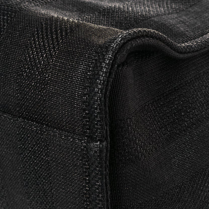 Chanel Mixed Fibers Calfskin Striped Medium Deauville Tote Black 10 of 11