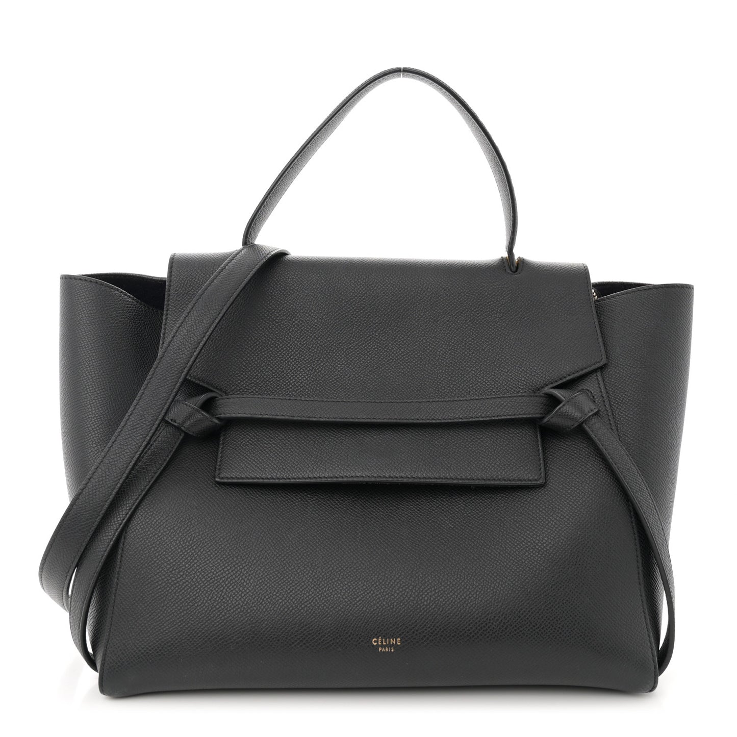 Grained Calfskin Mini Belt Bag Black